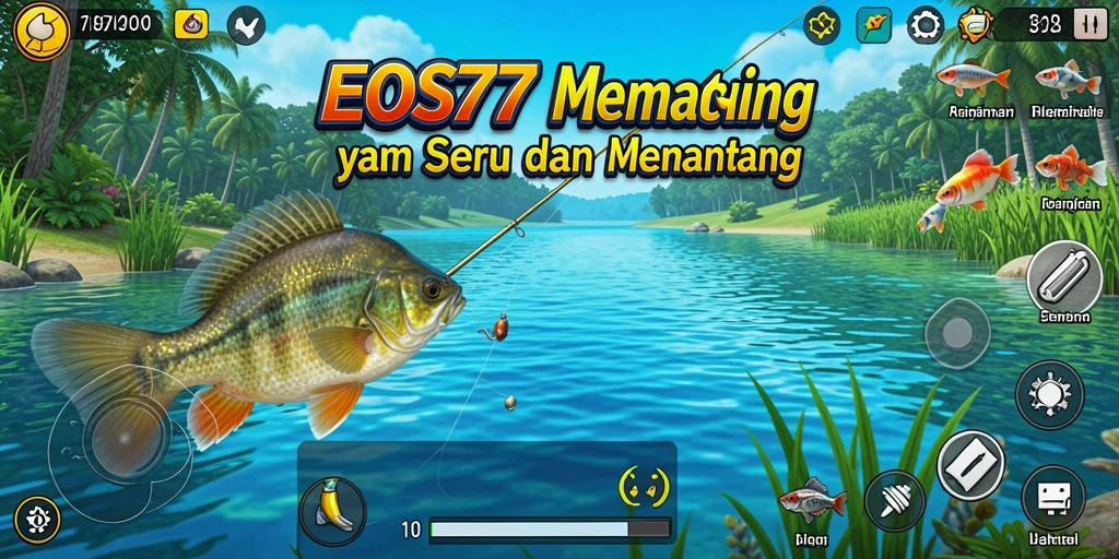 Tampilan aksi memancing mendebarkan dalam EOS77.