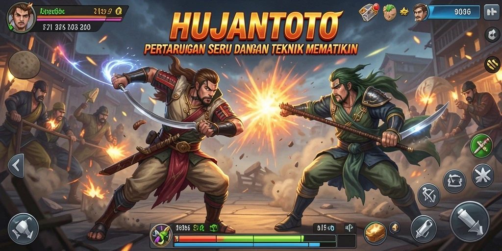 Gameplay seru dalam pertarungan karakter di HUJANTOTO