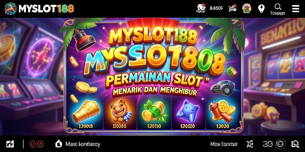 Tampilan gameplay menarik dari MYSLOT188 dengan nuansa slot yang menyenangkan.