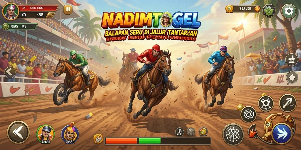Tampilan gameplay NADIMTOGEL yang penuh kecepatan dan aksi balap.