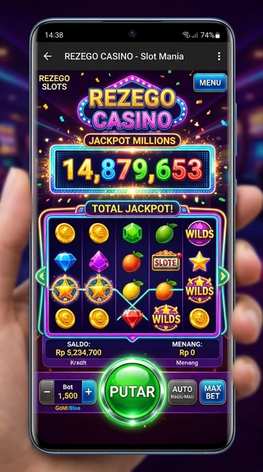 Tampilan utama aplikasi rezego yang intuitif dan mudah digunakan.